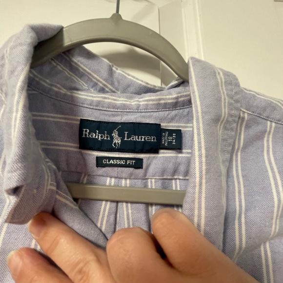 Excellent used condition men’s 18 neck Ralph Lauren striped button up - Picture 3 of 6